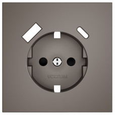 Накладка для розетки с заземлением и со шторками и 2хUSB type A и C Voltum S70 VLS001014