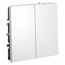 Выключатель двухклавишный без рамки Voltum S70 VLS020602