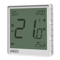 Терморегулятор, ENGO, беспроводной, белый, с модулем Zigbee, с аккумулятором, со встроенным датчиком влажности,с возможностью подключения датчи