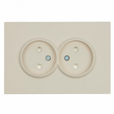 Розетка двойная без заземления и со шторкой, без рамки Stekker RST10-5116-08 49903