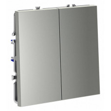 Выключатель двухклавишный без рамки Voltum S70 VLS020105