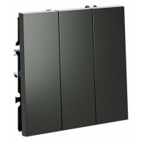 Выключатель трехклавишный без рамки Voltum S70 VLS030106