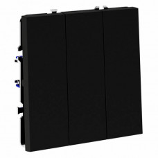 Выключатель трехклавишный без рамки Voltum S70 VLS030108