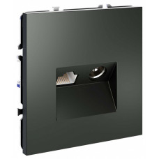 ТВ-розетка и розетка Ethernet RJ-45 без рамки Voltum S70 VLS060706